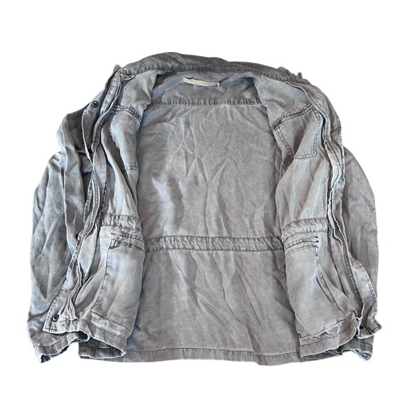 Max Jeans Womens Lightweight Soft Utility Jacket XS Tencel Gray Pockets Zip - Picture 5 of 10